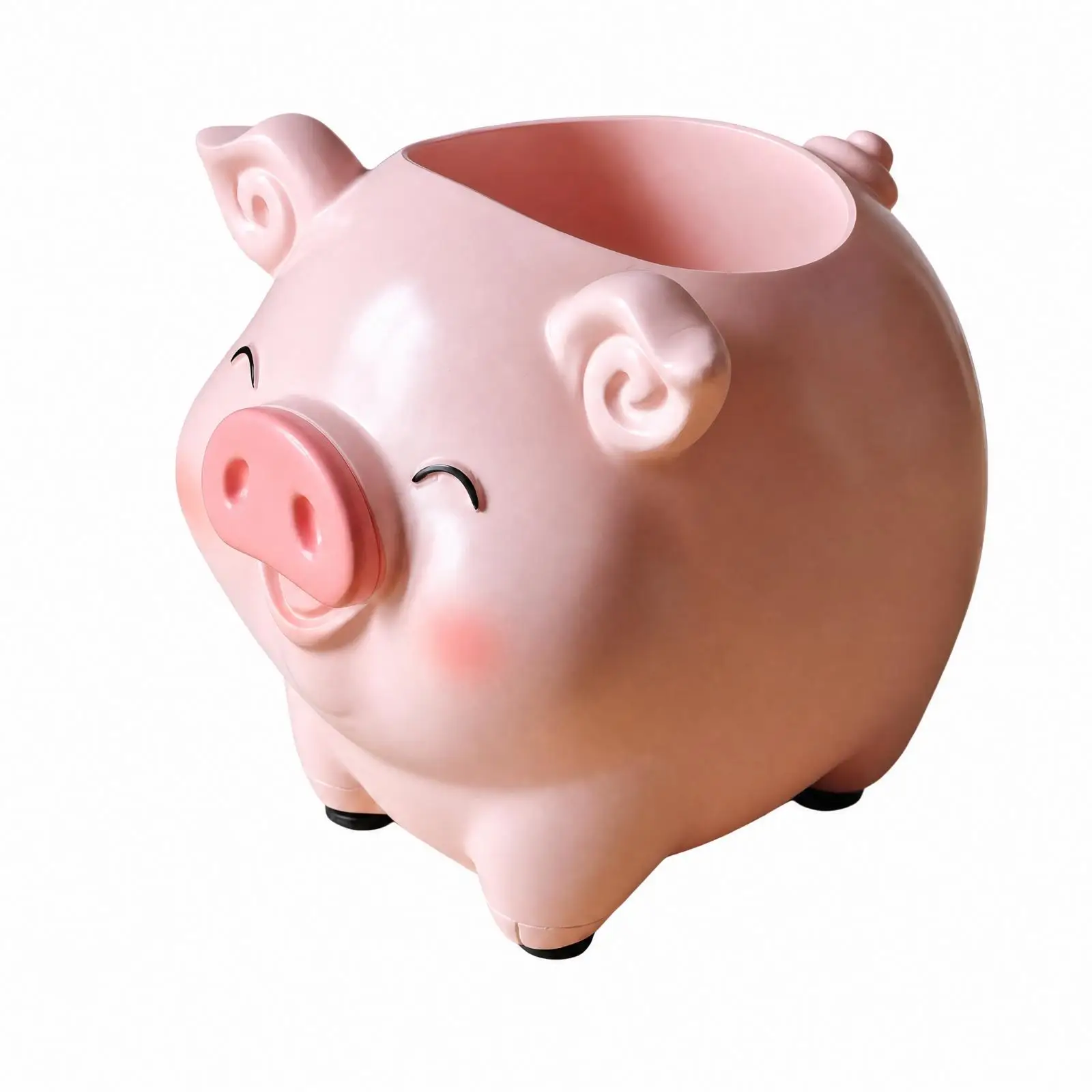 Pig Shaped Pencil Holder Cute Makeup Brush Cup Shiny for Study, Creative Areas