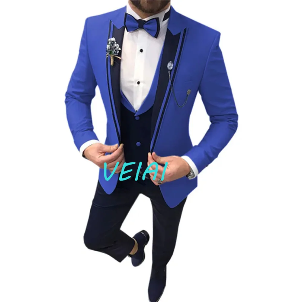 

CustomizedMens Suits Point 3 Pieces Men Dress Suits Casual Commuter Office Business Suits For Wedding(Blazer+Vest+Pants)
