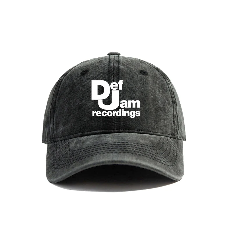 Def Jam Recordings Distressed Baseball Cap Adult Unisex Adjustable Retro Dad Hat Summer Breathable Hats MZ-326