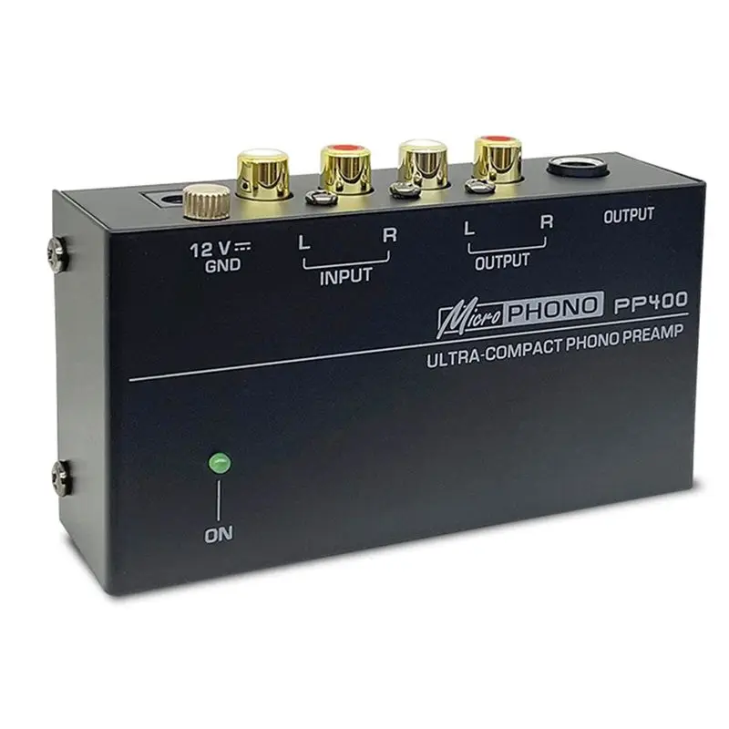 B31B PP400 Preamplifier for Turntable Tube Amplifier Phono Preamp Audio Amplifier with Level Volume Control for Speaker US Plug