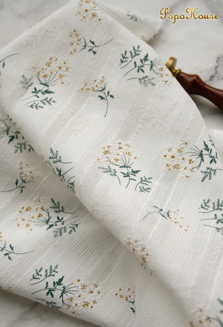 140x50cm Jacquard-Imitat-Stickerei Reiner Baumwollstoff Kleid Cheongsam-Kleid Bekleidungsmaterial Nähstoff – Detail 1