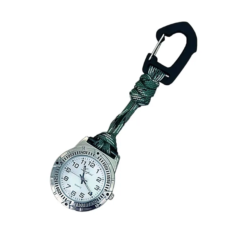 handmade-umbrella-rope-hanging-watch-outdoor-sports-climbing-buckle-nurse-watch-fashion-blet-clip-backpack-watch-elderly-clock