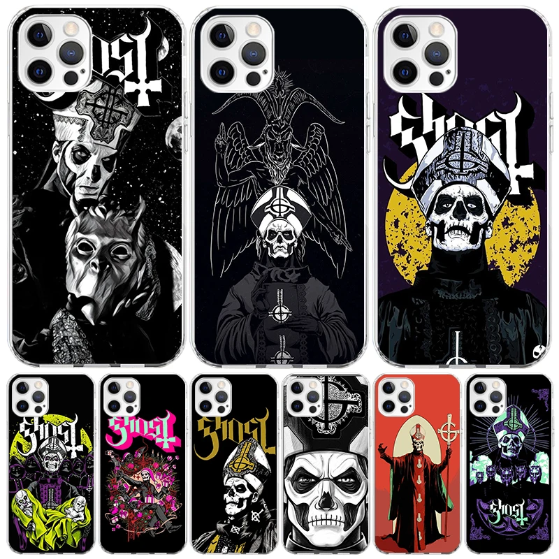 Ghost Papa Emeritus Phone Case For Apple Iphone 11 12 13 Mini 14 15 16 Pro Max 7 Plus X XS XR SE Art Customized Coque Capa