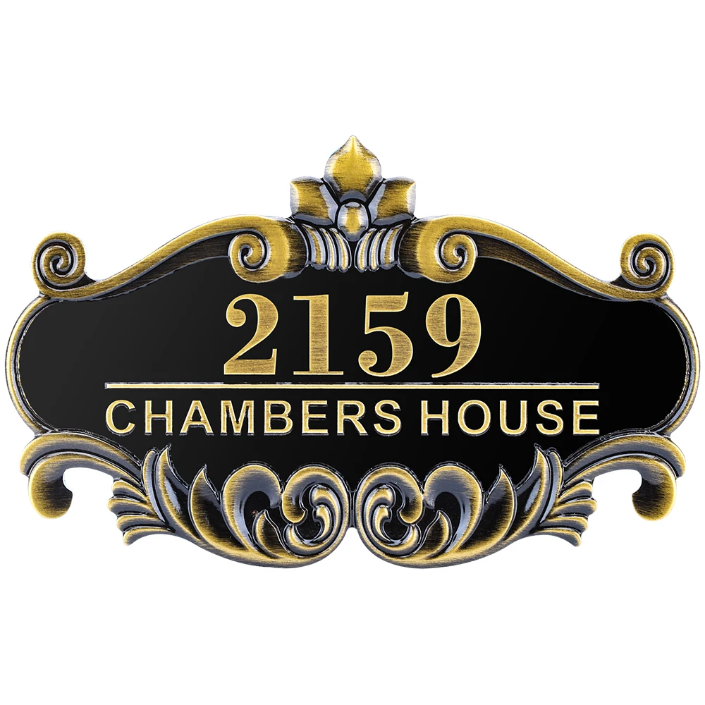 Customized Exterior House Numbers and Doorplates, Vintage Address Plaque, Home Number Letter Sign, Street Name Plate