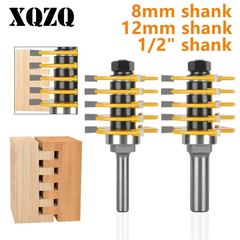 

3 Teeth 47MM(1-7/8") Adjustable Finger Joint Router Bit Woodworking Milling Cutter for Wood Bit Face Mill End Mill Tools