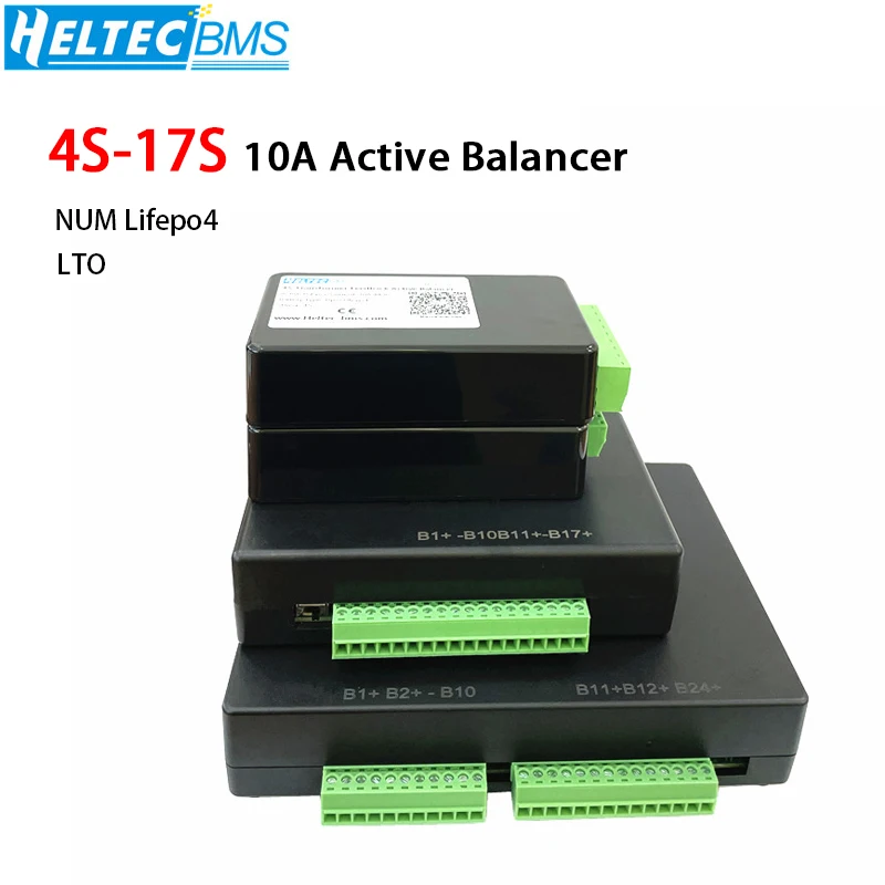 4-17S NUM Lifepo4 / 6-17S LTO 10A Active Balancer/Battery Equalizer Transformer Push-pull Rectifier Feedback  Balancer