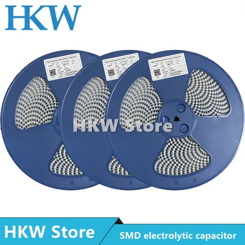 Imagen 2 del producto 10 Uds condensador electrolítico de aluminio SMD 10V 16V 25V 35V 50V 63V 100V1UF 10UF 22UF 33UF 47UF 100UF 220UF 470UF 1000UF Original