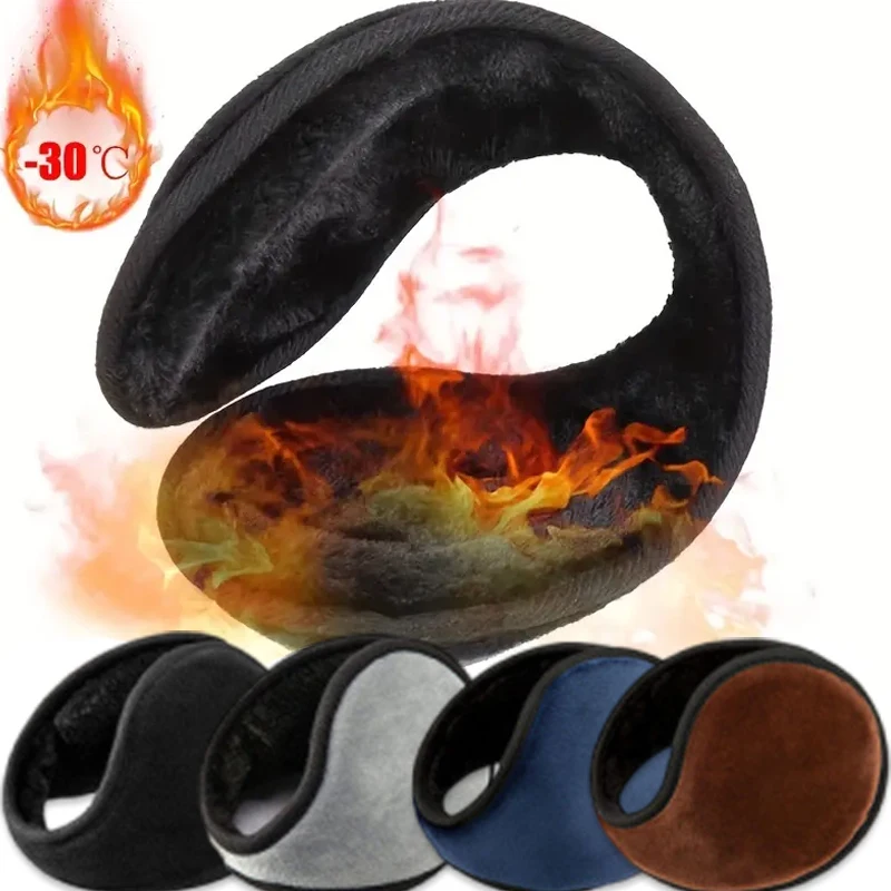 Soft Plush Thickening Ear Warmer Women Men Cold Proof Fashion Winter Earmuffs Solid Color Earflap Outdoors Protection Ear-Muffs