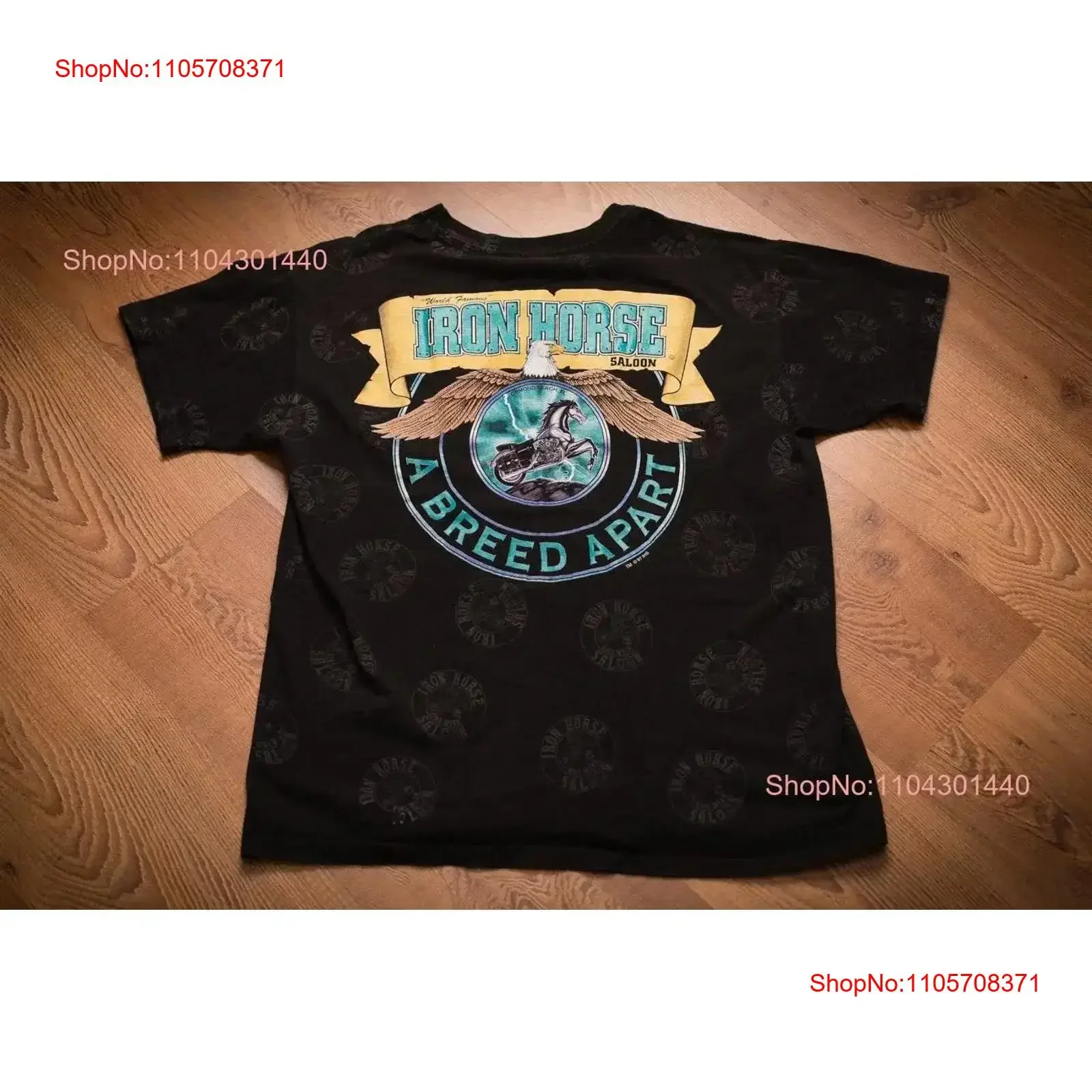 90s Iron Horse Saloon Pocket T Shirt L Motorcycle Pub Bar Vintage Eagle 1997 Bike Week Biker vintage Washed Breathable