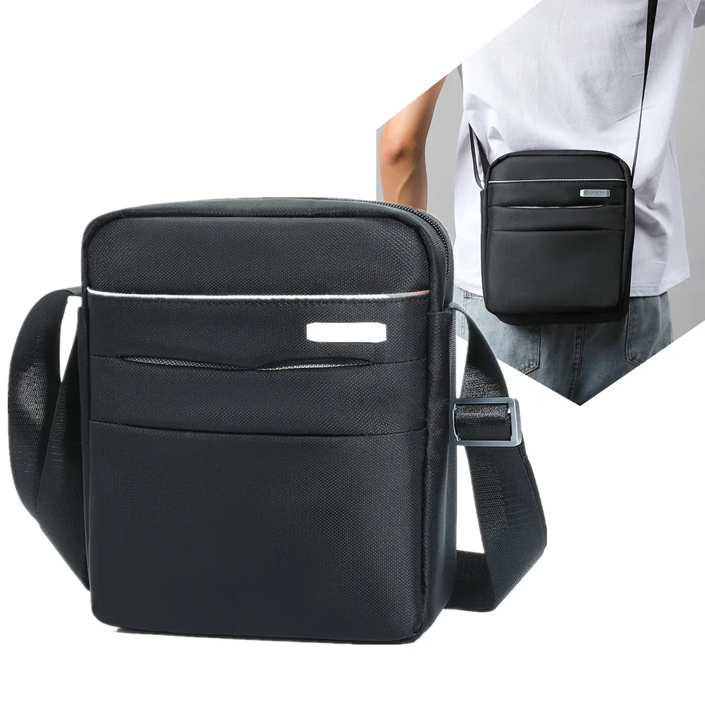 Men's Crossbody Bag Simple And Elegant Business Travel Bag Multi-functional Ultra Light Single Shoulder Oxford Bag