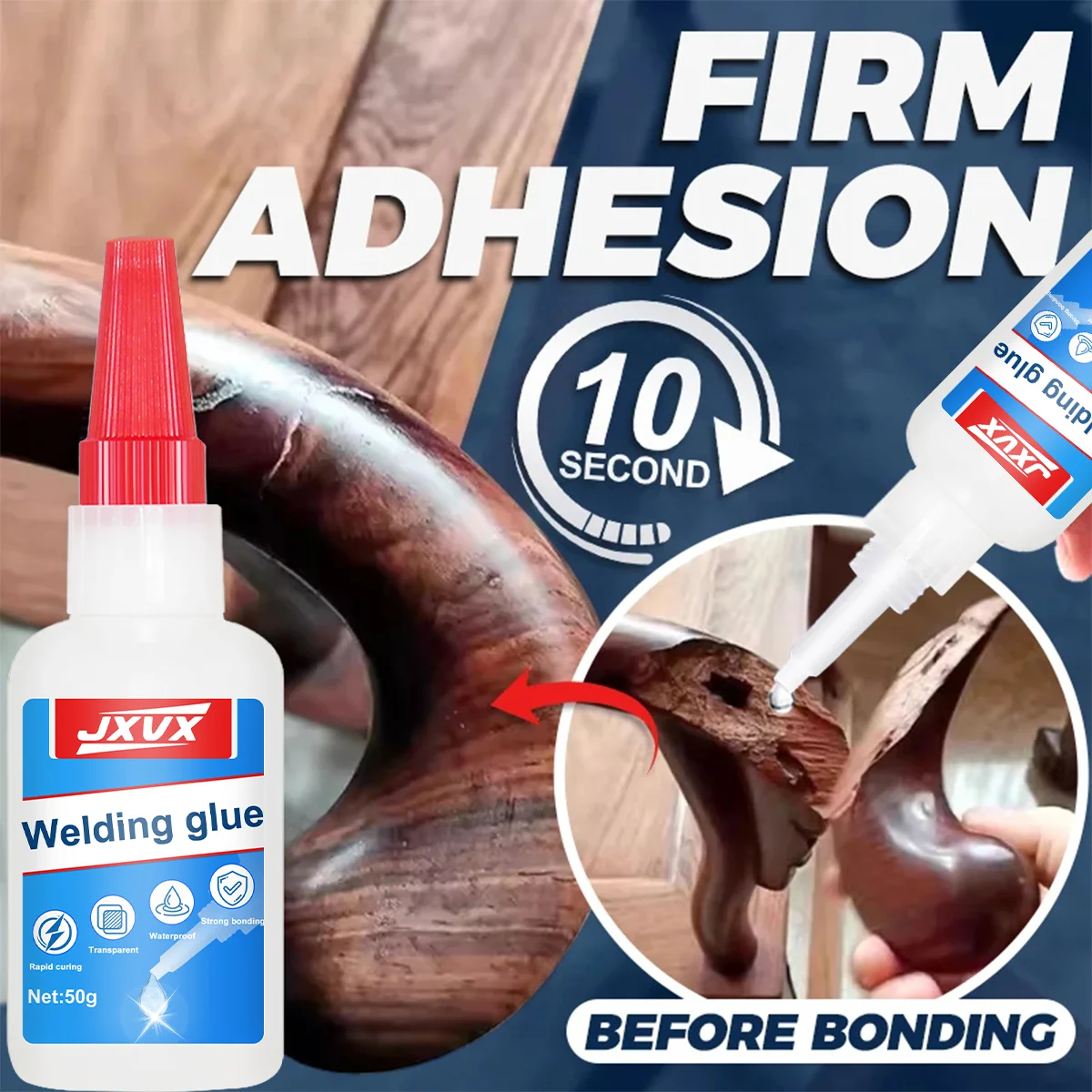 Welding High Strength Oily Glue - Universal Superglue Mighty Instant Glue for Resin Ceramic Metal Glass With precision dispenser