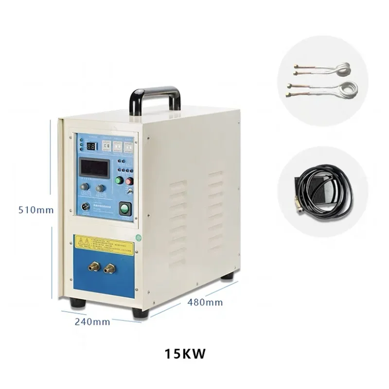 HY 15KW 220V High Frequency Induction Heater Gold Silver Melting Furnace Metal Forging Smelting Equipment