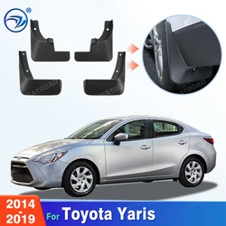 Custom Fit 4PCS Mud Flaps for Toyota Yaris 2014 2015 2016 2017 2018 2019 No Drilling Splash Guards Car Fender Accessories