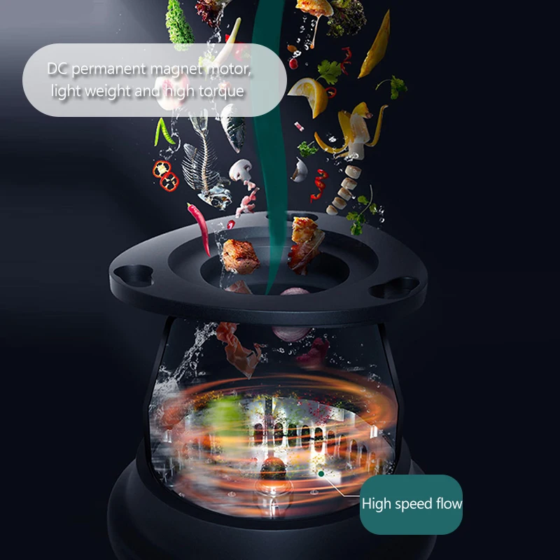 TABELL-Unidad de eliminación de residuos de alimentos, interruptor de aire, trituradora de residuos de alimentos silenciosa, procesador de residuos de alimentos continuo, electrodoméstico para cocina, 560W
