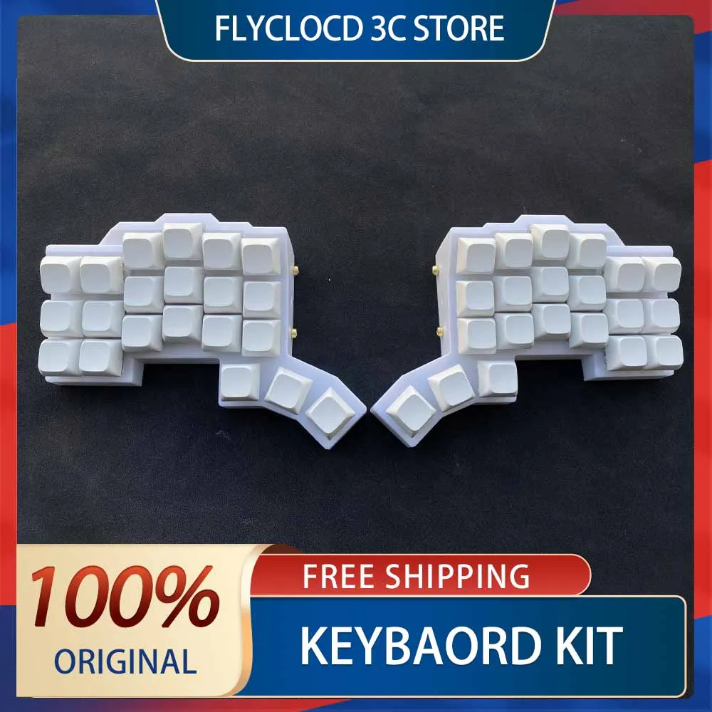 

Corne 3D Split Keyboard Kit Custom Wireless 2.4G Single-mode VIAL 3x6 Keyboard 42key Combo+tap_dance+macro 3D Printing Keyboard
