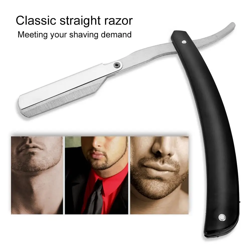 Stainless Steel Professional Straight Edge Barber Shaver Folding Blade Hair Clipper for Men - Beard Cutting Tool