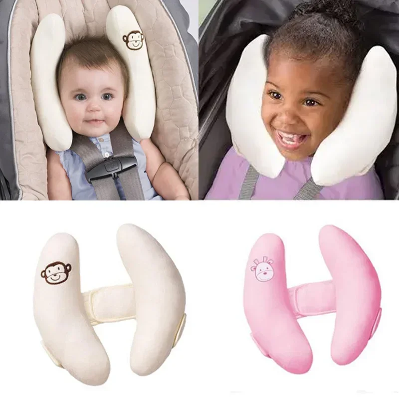 Asiento de coche de seguridad infantil, almohada para cochecito de bebé, soporte para cabeza y cuello, almohadas para dormir, almohadilla ajustable para niños pequeños, accesorios de cojín