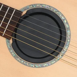 Cubierta negra para orificio de sonido de guitarra acústica, cubierta de silenciador de Gel de sílice para guitarrista, enchufe amortiguador de sonido débil, accesorio para guitarra