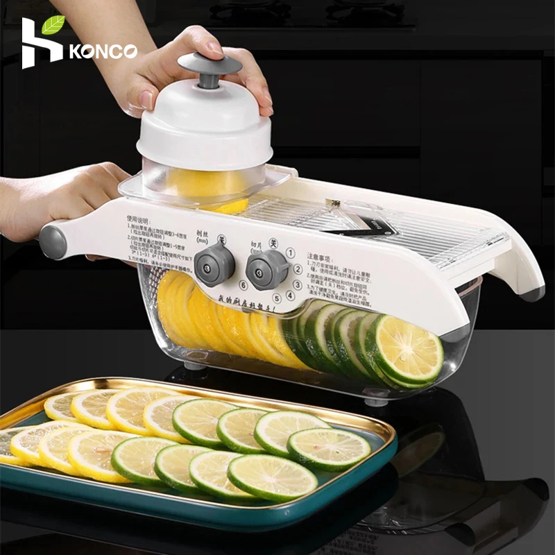 

Multifunctional Vegetable Cutter Lemon Slicer With Basket Fruit Onion Potato Chopper Carrot Grater Slicer Kitchen Gadgets