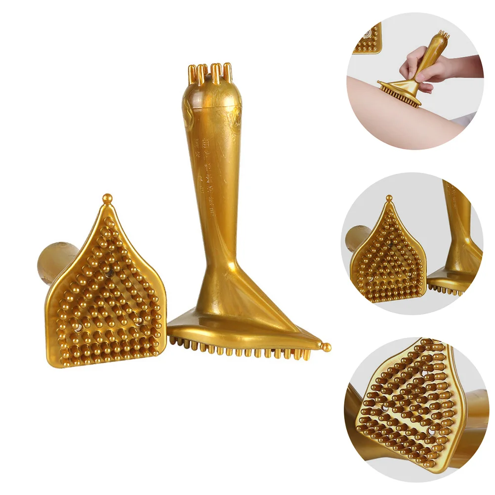 

2Pcs Meridian Massage Brushes PVC Combs Smooth Edges Pain Relief Back Neck Therapy Tool Practical PVC Comb Massage