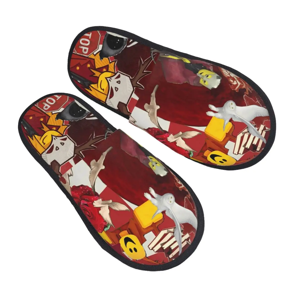 

Women Winter Home Cotton Slippers 99 Nights In The Forests Household Fur Slippers Slides Indoor Video Games Soft Non Slip Slides