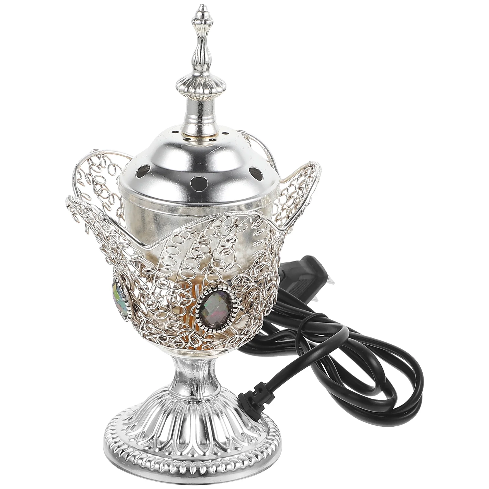 

Retro Electric Incense Burner Vintage Home Decor Relaxing Censer Holder Lightweight Compact Size Fine Production