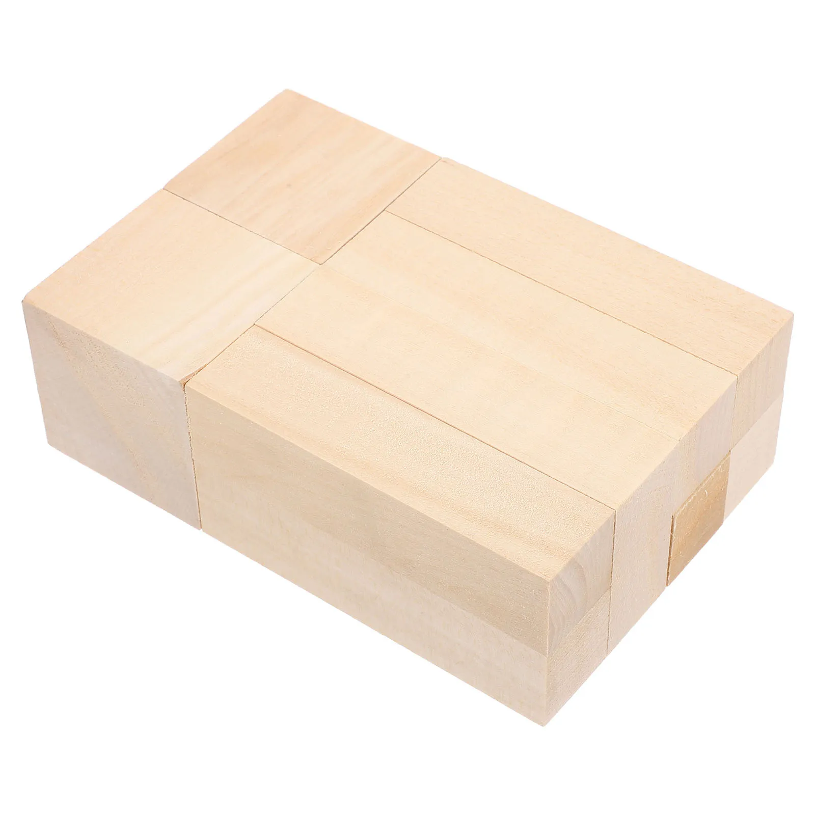

10Pcs Soft Basswood Carving Blocks Easy to Carve Uniform Texture for Intricate Designs Unfinished Wooden Blocks for DIY