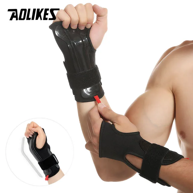AOLIKES 1 para Roller Skating Snowboard Ski Wrist Guards Hand Support Brace Gloves Sprzęt ochronny Sportowy ochraniacz bezpieczeństwa