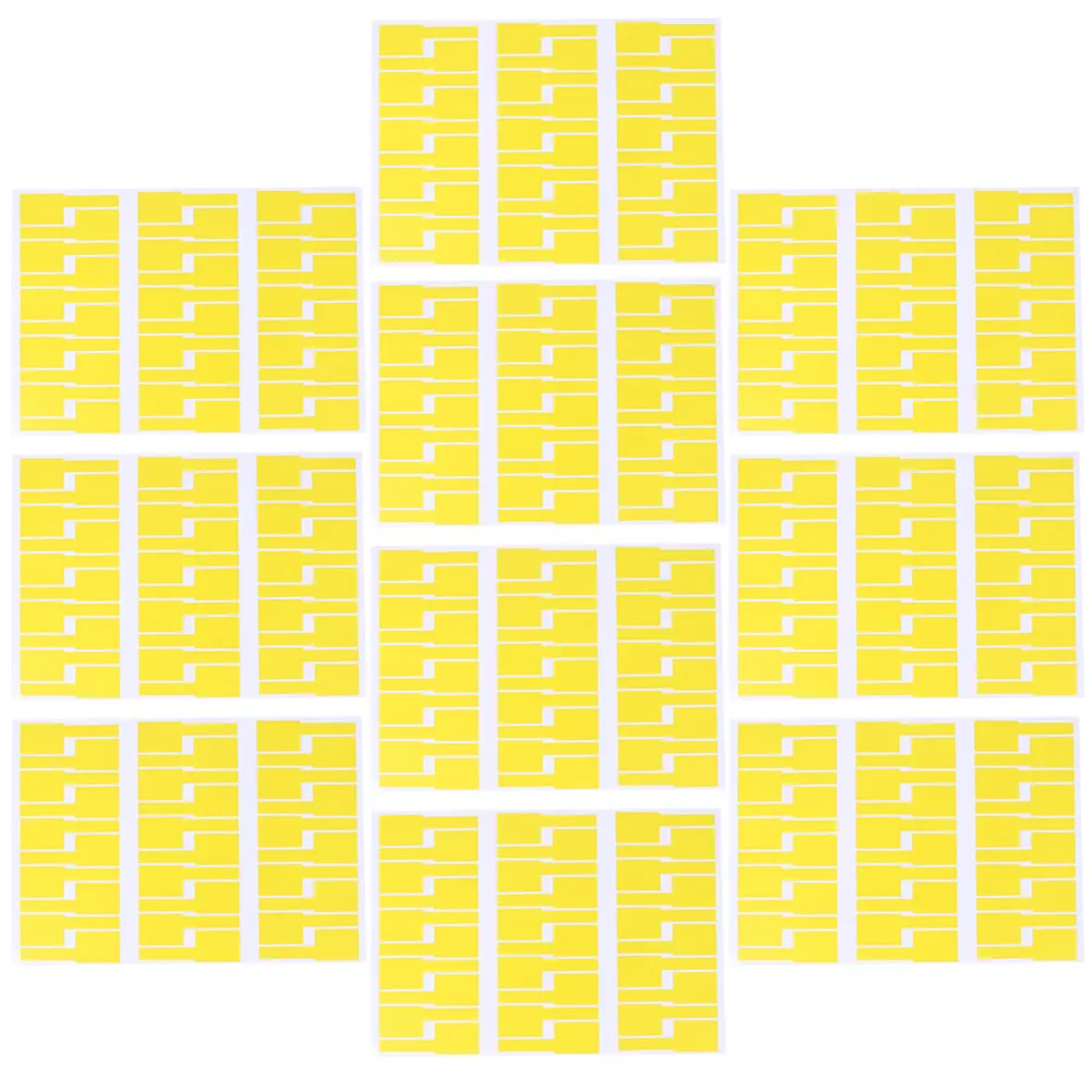 10Pcs Bright Waterproof Cable Labels Self-Adhesive Flexible Oil-Proof Uv-Resistant Identification Stickers for Network Wiring