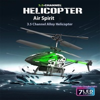 3.5CH RC Helicopter for Kids - Durable Metal Body with Colorful LED Lights, Auto Altitude Hold,  Outdoor Flying Toy