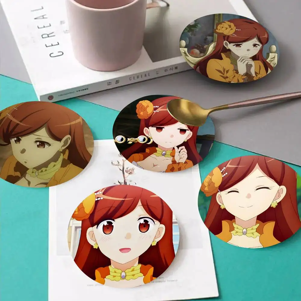 1pc Mary Hunt Anime Characters Wooden Coaster Colour Printing Cup Mat Home Desk Decoration Gifts