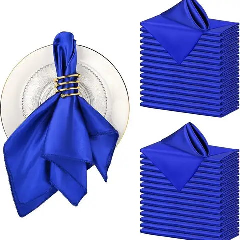10psc 40x40cm 새틴 냅킨 재사용 가능한 티 타올 웨딩 파티 테이블 장식 레트로 Burrs 냅킨 Best5