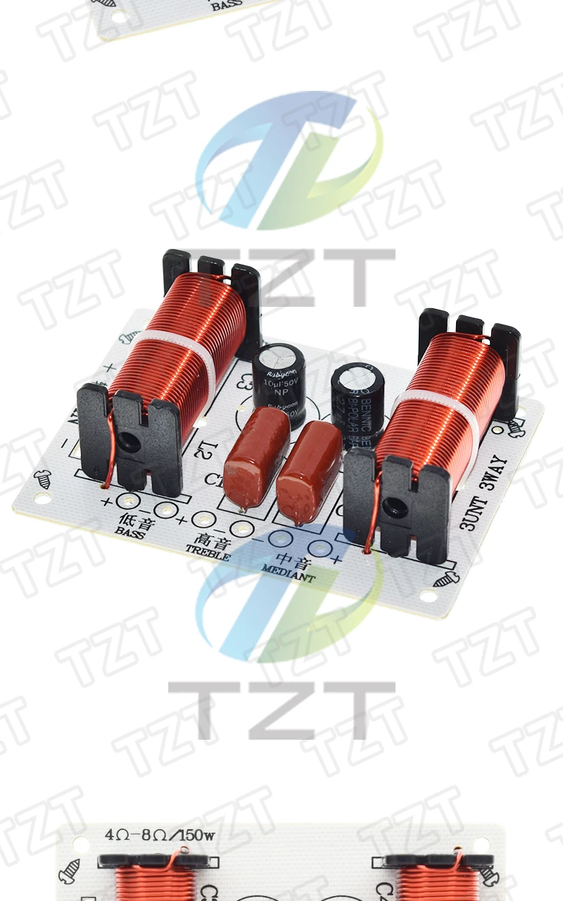 1/3PCS 3 Weg Audio Lautsprecher 150W Crossover Schaltung Höhen Mitteltöner Bass Modul Audio Lautsprecher Frequenz Teiler hause Lautsprecher – Detail 8