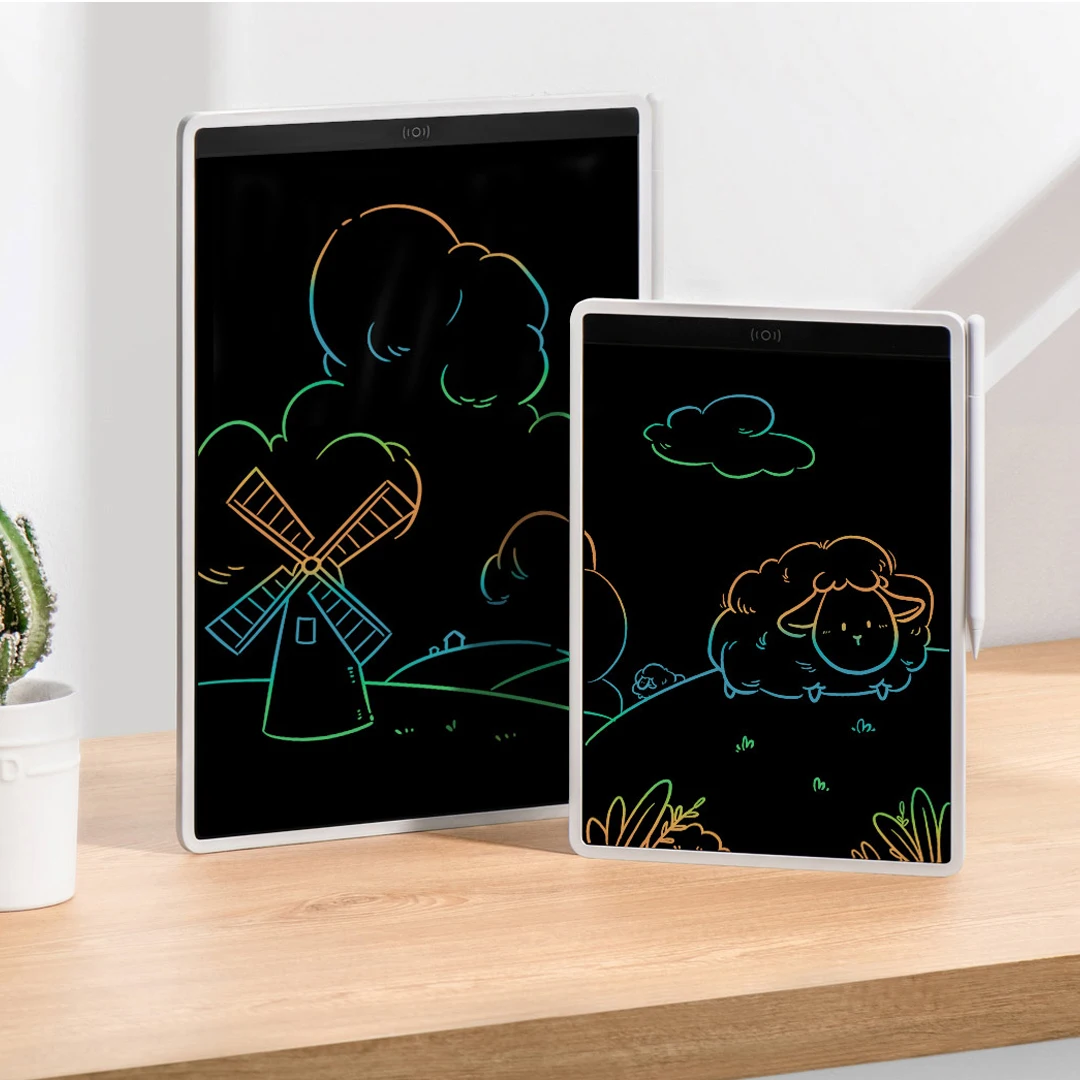 XIAOMI Mijia LCD Blackboard Color Version 10/13.5inch Coloured Handwriting No Dust and Ink Draw Study Message Board for Children