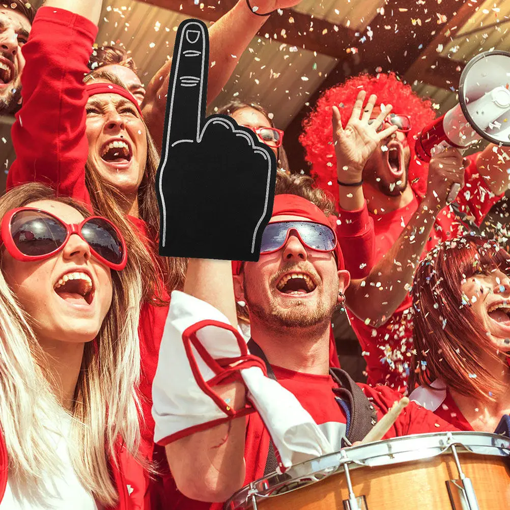 2Pcs Foam Finger Cheerleading Props Noise Makers Reusable Soft Foam Hand for Sporting Events Parties Concerts Party Favor