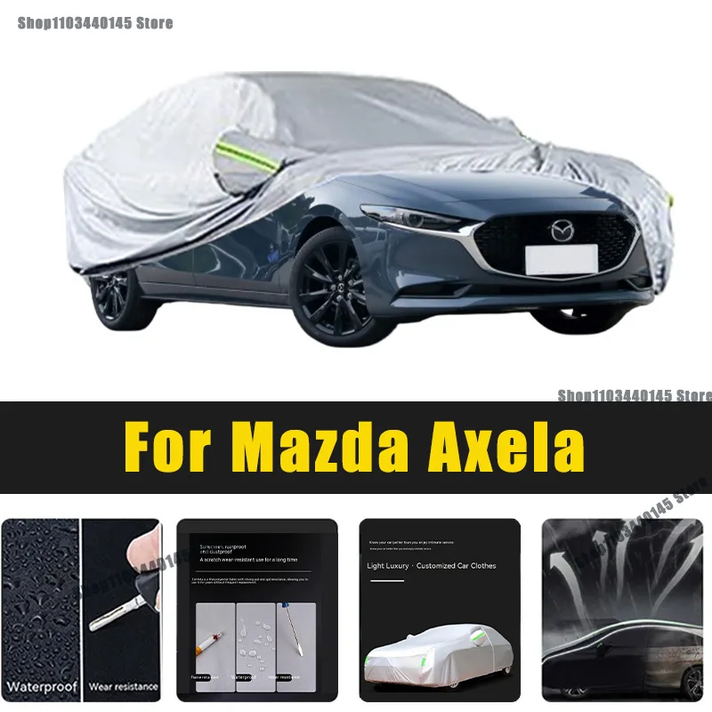 

Full Car Covers Outdoor Sun UV Protection Dust Rain Snow Oxford cover Protective For Mazda Axela Accessories car umbrella