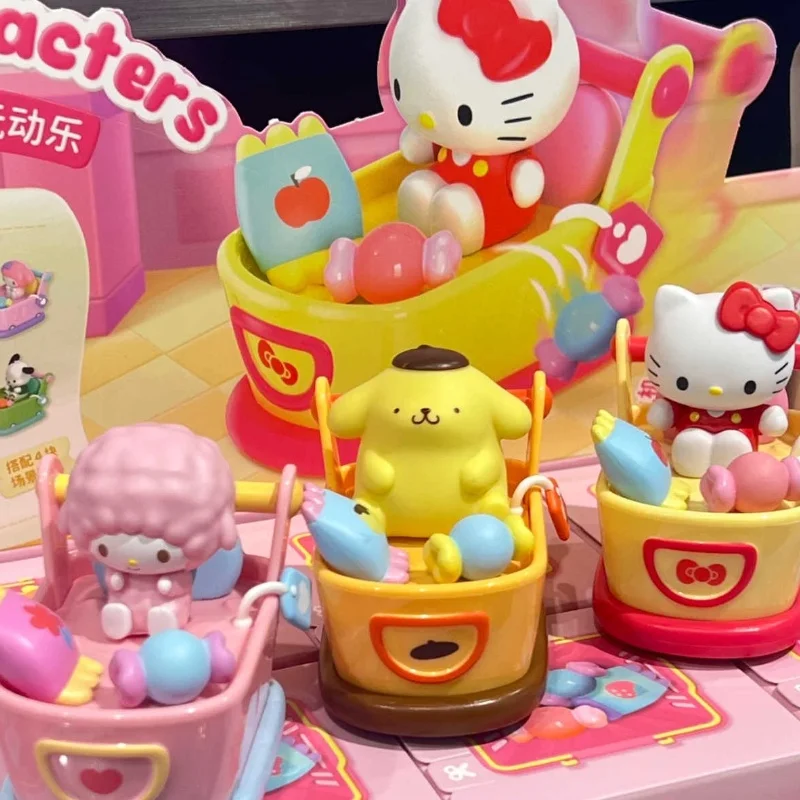 

Official Sanrio Family Bumper Snack Cart Series Fun Blind Box Figurines Trendy And Cute Desktop Home Decorations Birthday Gifts