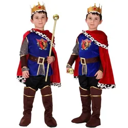 Children Fantasia Infantil Cosplay child halloween Purim costumes for kids girls Carnival The King Prince Costume for Boy Boys