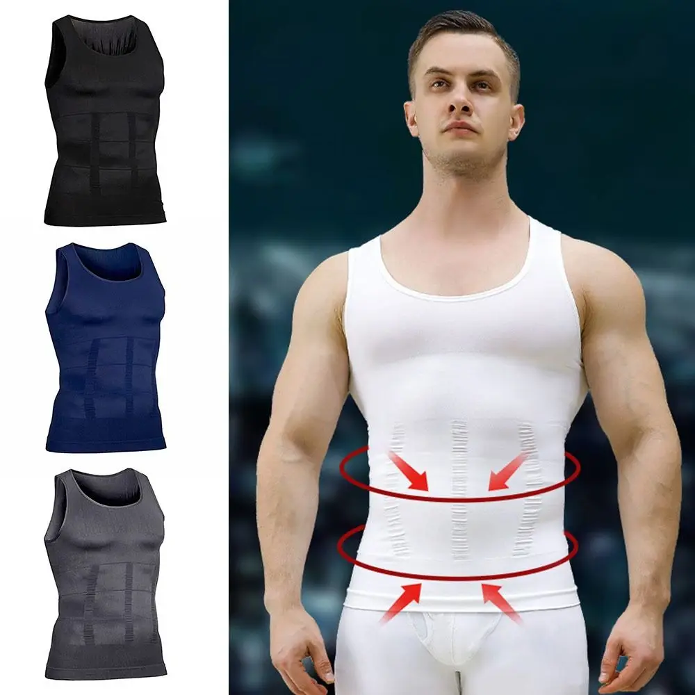 

Fashion Sleeveless Selure Compression Shirt Lightweight Tummy Control Compression Vest Tight Men's Shapewear for Men