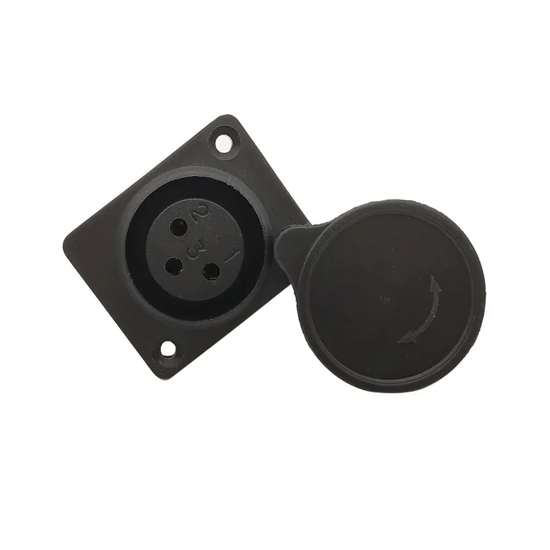 2Pcs 3 Pin XLR Female Chassis Panel Audio Plug Socket with Waterproof Cover for Video Microphone Connector