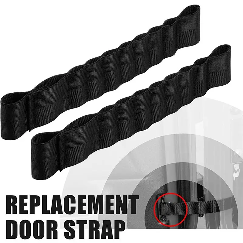 Precision 4PCS Door Straps Heavy Duty Strong Adjustable Door Limiting Check Strap Load 1000 Lb For Jeep Wrangler TJ JK JL CJ YJ