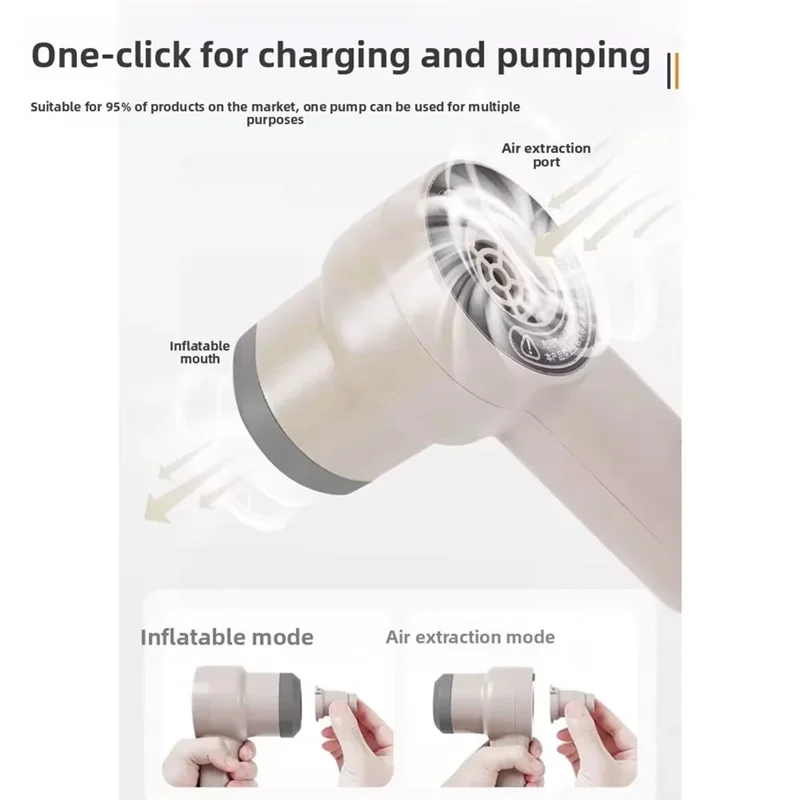 A01F-Electric Air Pump Brushless Motor High Flow Wireless Inflator Air Compressor For Small Air Mattress Kayak Paddle