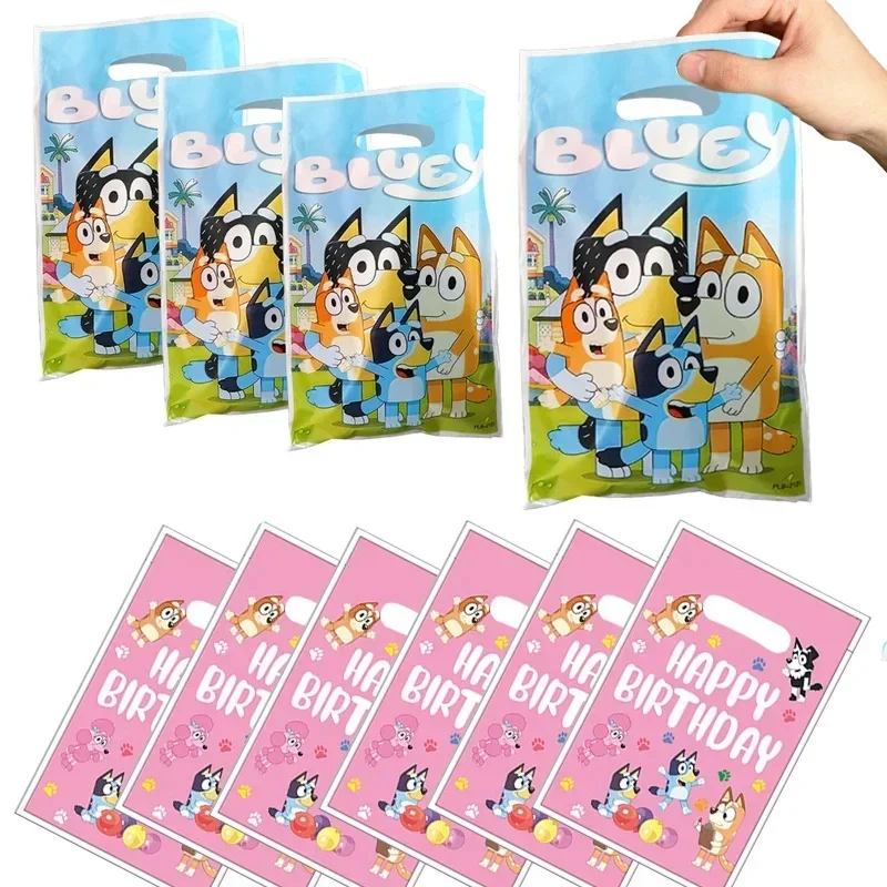 New Blueys Bingos Family Theme Party Disposable Gift Bag, Candy Bag, Children's Party Decoration and Organizing Supplies