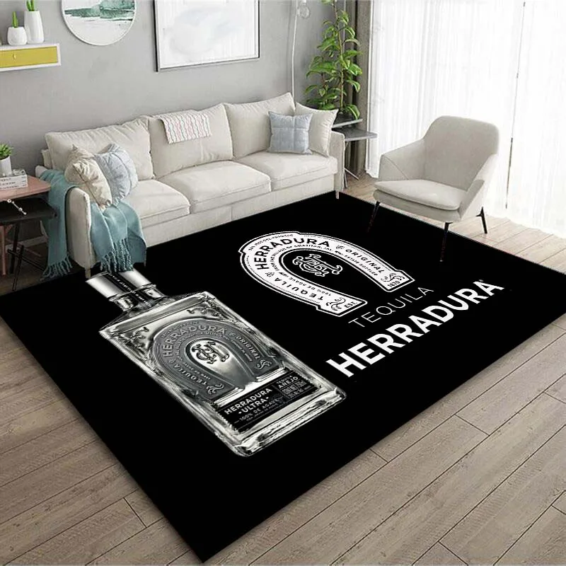 3D Herradura Pattern Tequila Floor Rug 15 Size Living Room Bedroom Bedside Bathroom Floor Mat Area Rug Carpets Bar Bedroom Decor