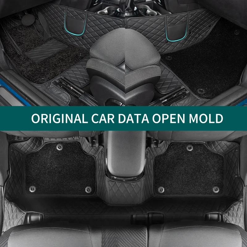 For Mini Cooper F54 F55 F56 F57 F60 Clubman Countryman Custom Car Floor Mats Double Layer Velvet Carpet Floor Mat Accessories