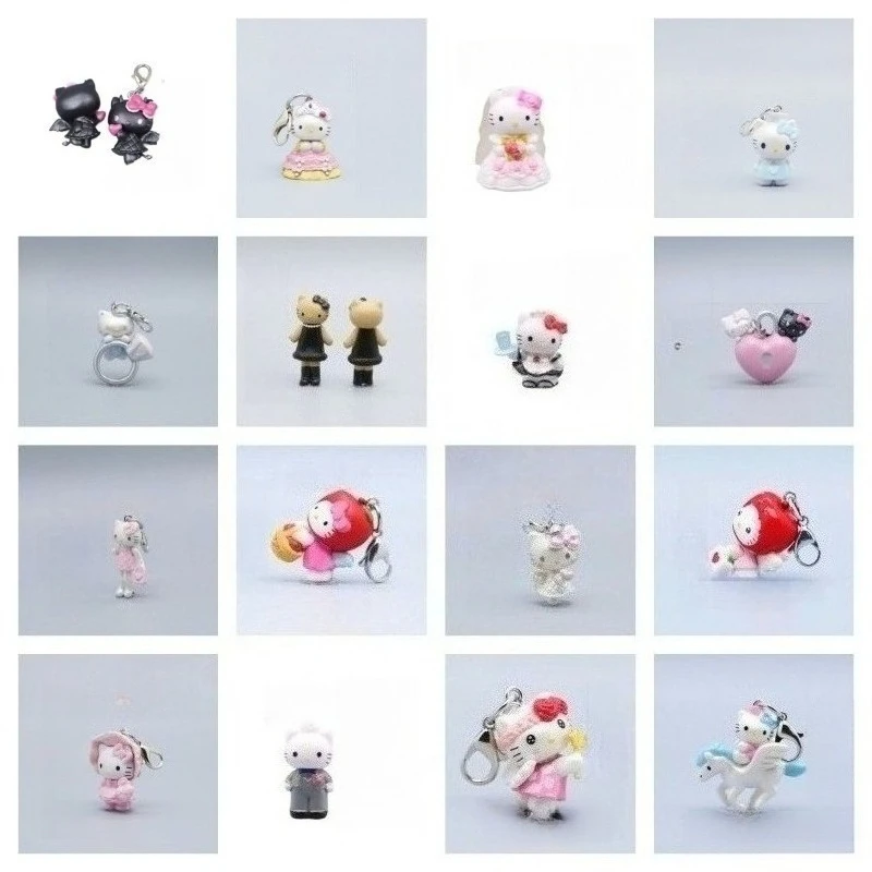 

Hello Kitty Keychain Pendant Kawaii Anime Toy Desktop Decoration Bag Zipper Phone Chain Lace Decoration Girl Student Wholesale