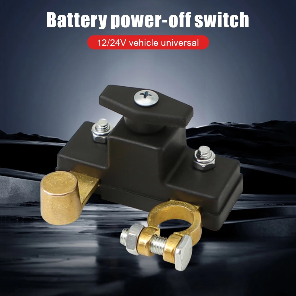 

Car Battery Disconnect Isolator Cut Off Switch 12V 24V Universal Battery Terminal Anti-leakage Switch Power Cutoff Switch Parts