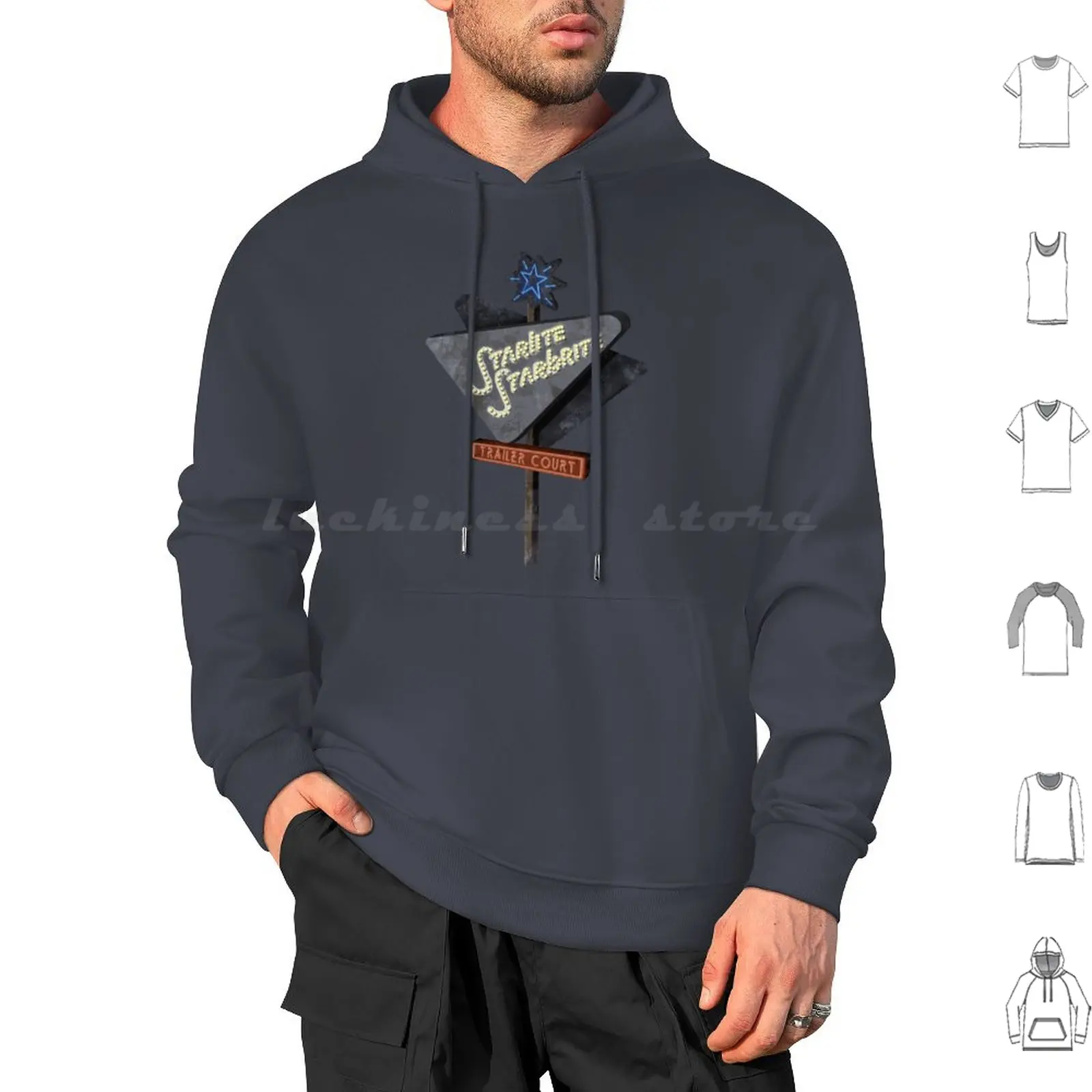 Starlite Starbrite Trailer Court Hoodies Long Sleeve The Last Starfighter Starlite Starbrite Alex Rogen Star League