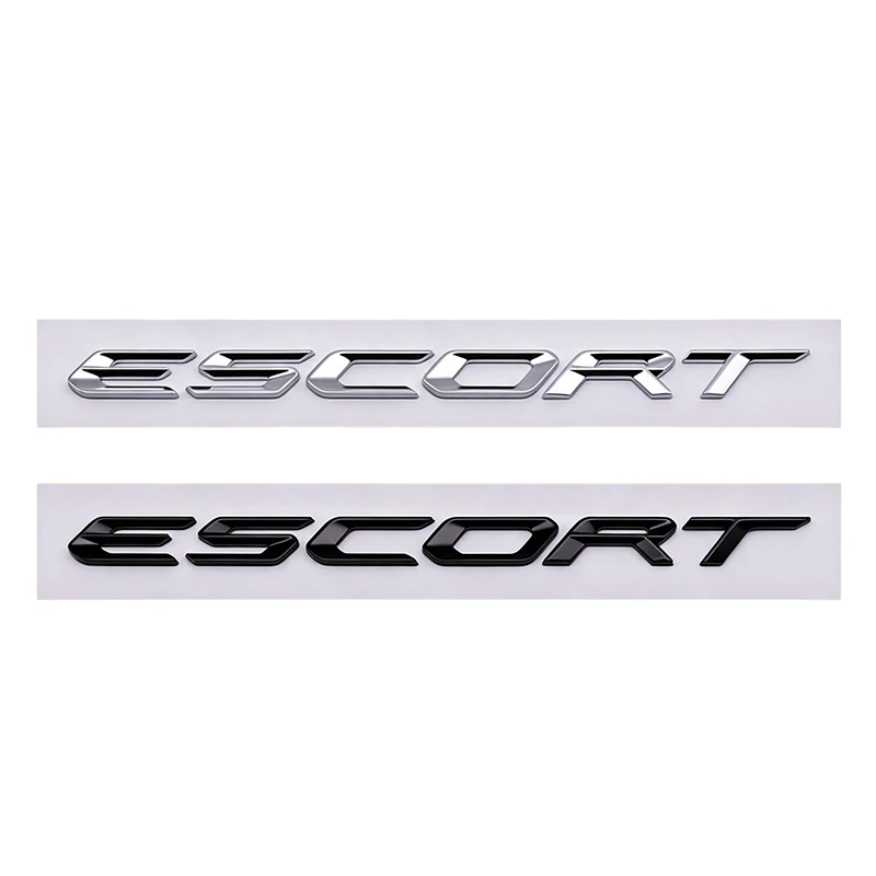 ESCORT ABS Letter Badge Stickers 3D ESCORT Logo Car Rear Trunk Body Emblem Car Stickers Car Exterior Accessories