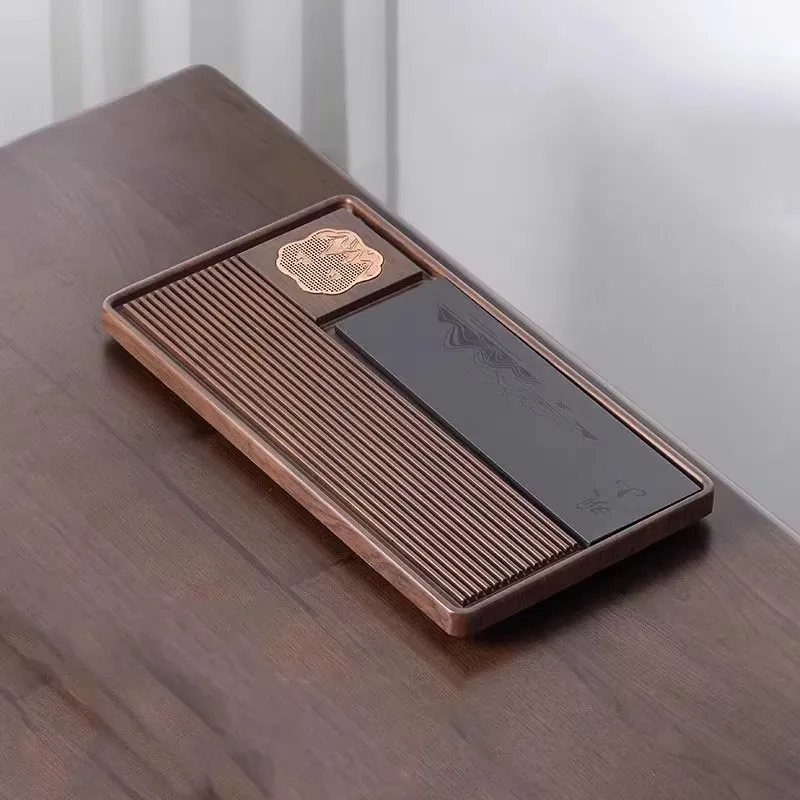 ^Tableware Rectangle Tea Tray Living Room Dining Serving Wooden Luxury Decorative Tea Tray Accessories Bandejas Home Decorationg